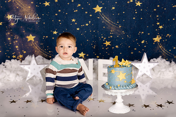 twinkle star cake smash decor london