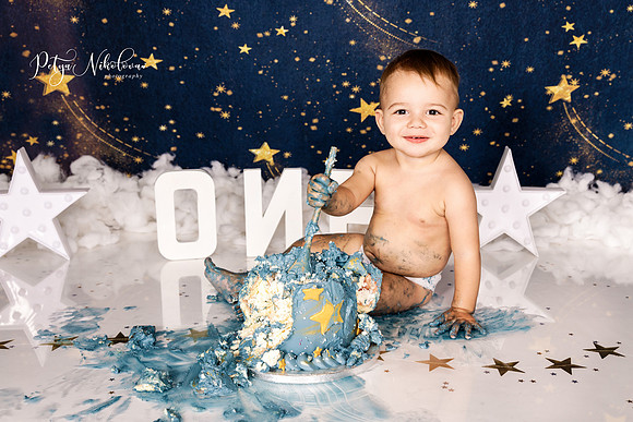 twinkle star cake smash decor birthday photography london