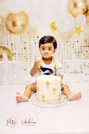 celebration cake smash studio photography Essex