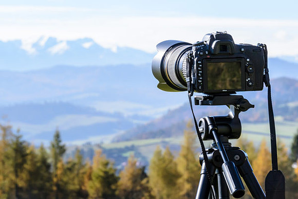 Camera-Using-Tripod-Outside