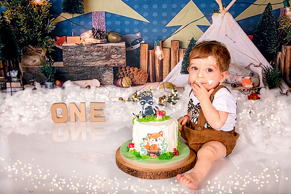 new christmas cake smash photography one year old family images studio images woodford