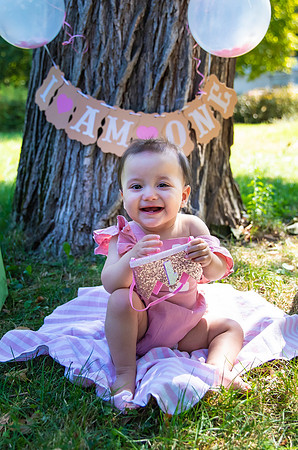 outdoor photo session london cake smash