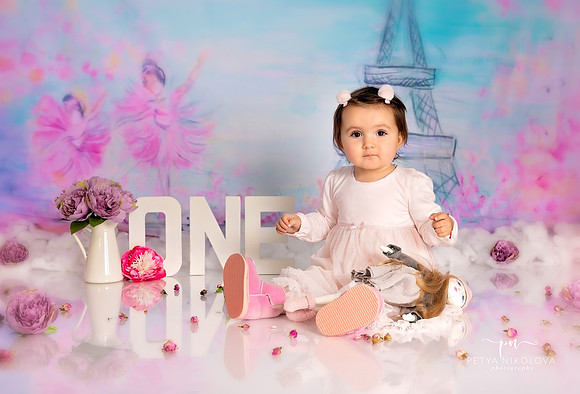 little girl sofia cake smash kids photography