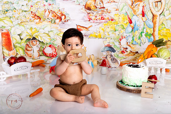 peter rabbit cake smash photo time family fun london studio photographer